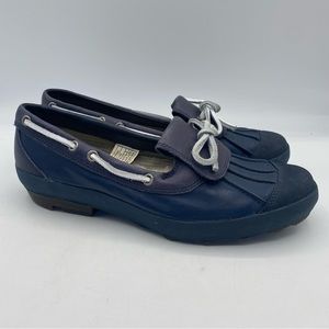 UGG Ashdale Shearling Lined Duck Boat Shoes Navy Blue Women's Size 8